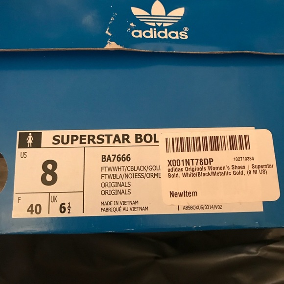 Adidas Superstar Bold Sneakers NIB 8 fits like 9 - Picture 7 of 8